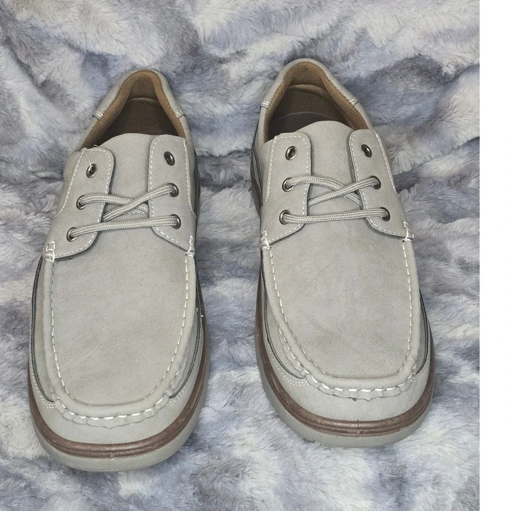 NWT Aston Marc Newport Mens Grey‎ Boat Shoes Moccasins Size 13